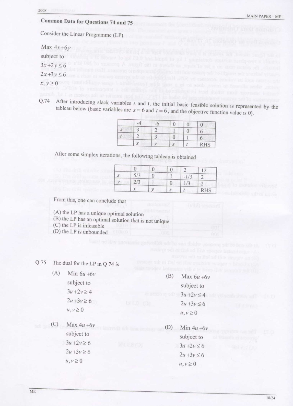 GATE Exam Question Paper 2008 Mechanical Engineering 18
