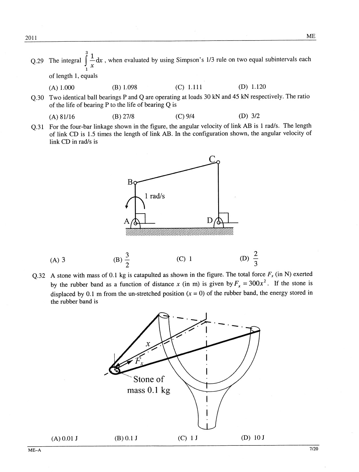 GATE Exam Question Paper 2011 Mechanical Engineering 7