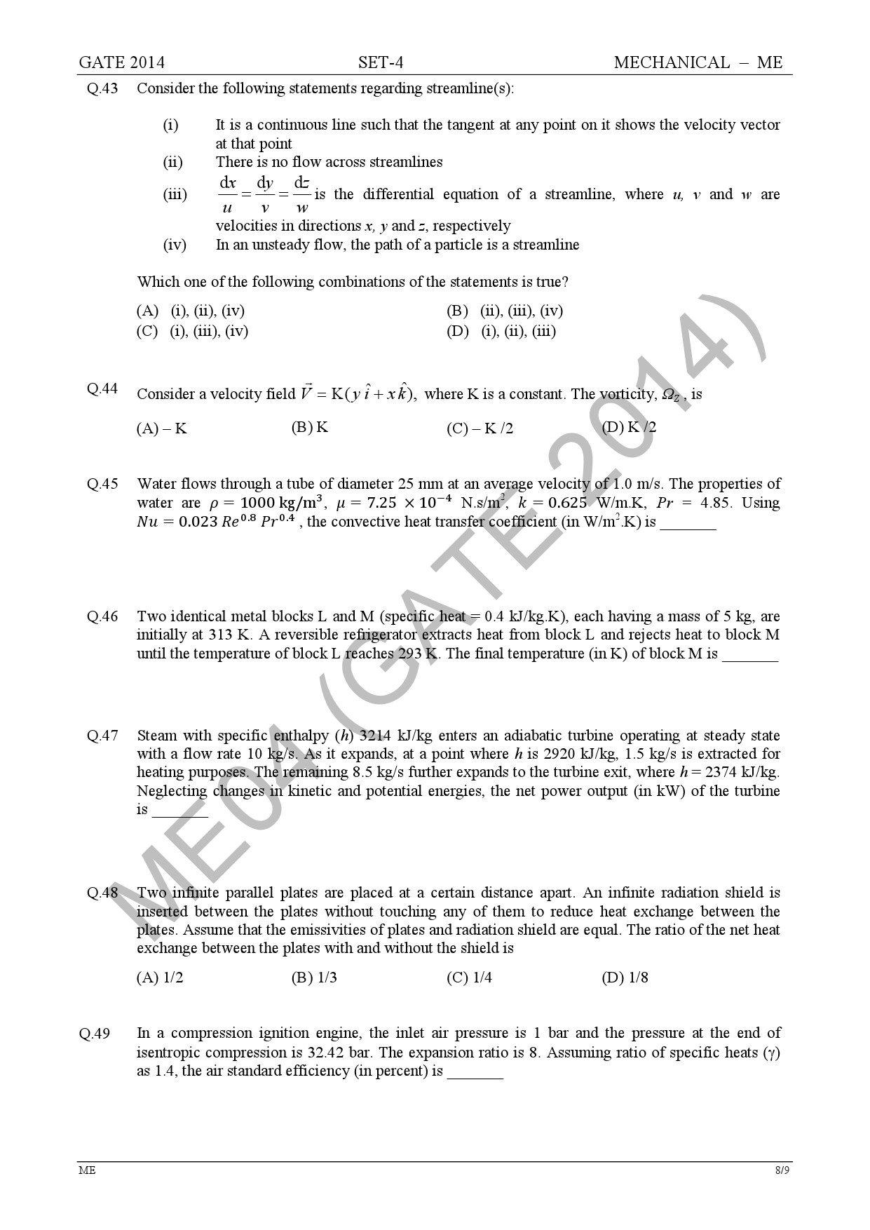 GATE Exam Question Paper 2014 Mechanical Engineering Set 4 14