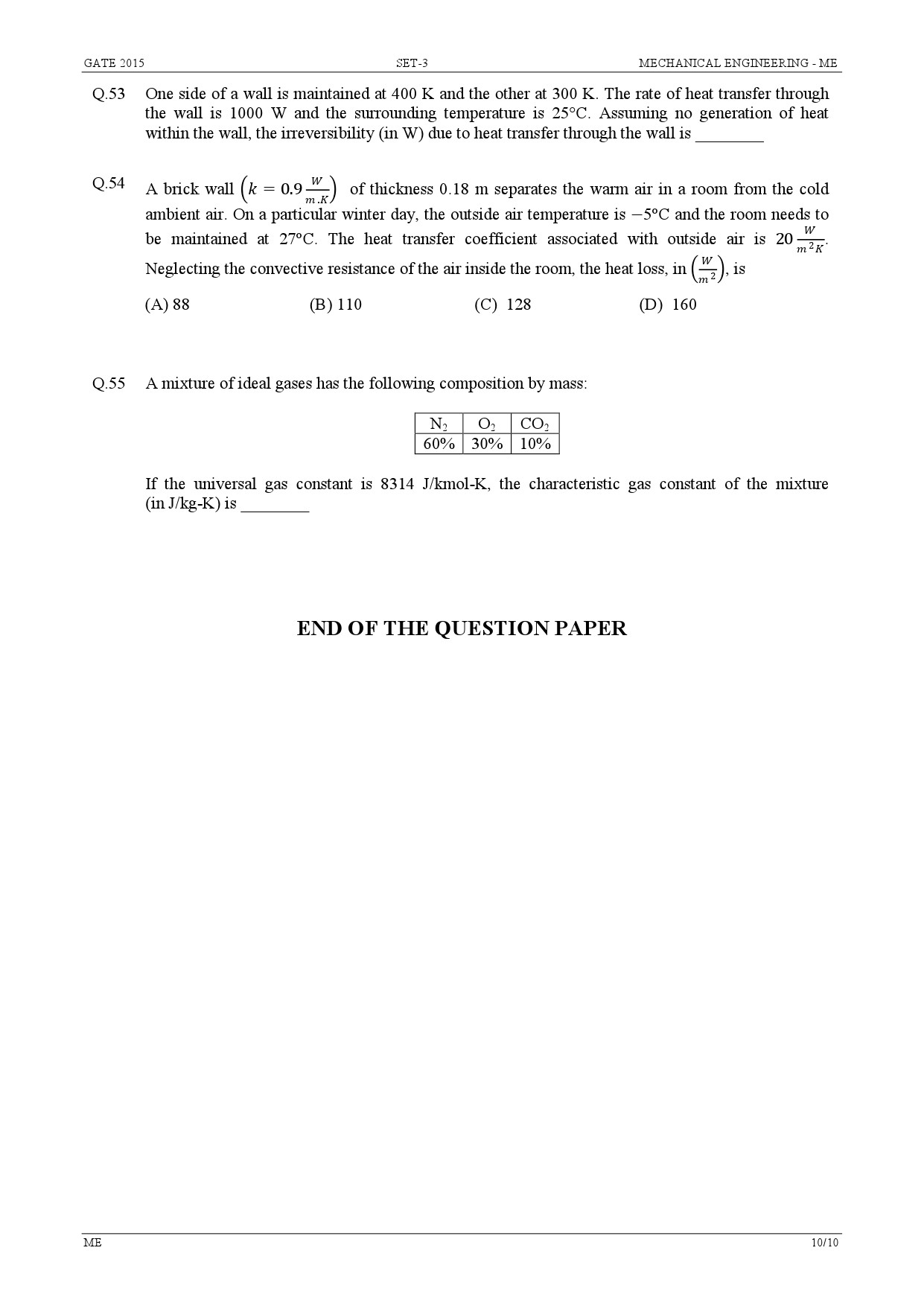 GATE Exam Question Paper 2015 Mechanical Engineering Set 3 10