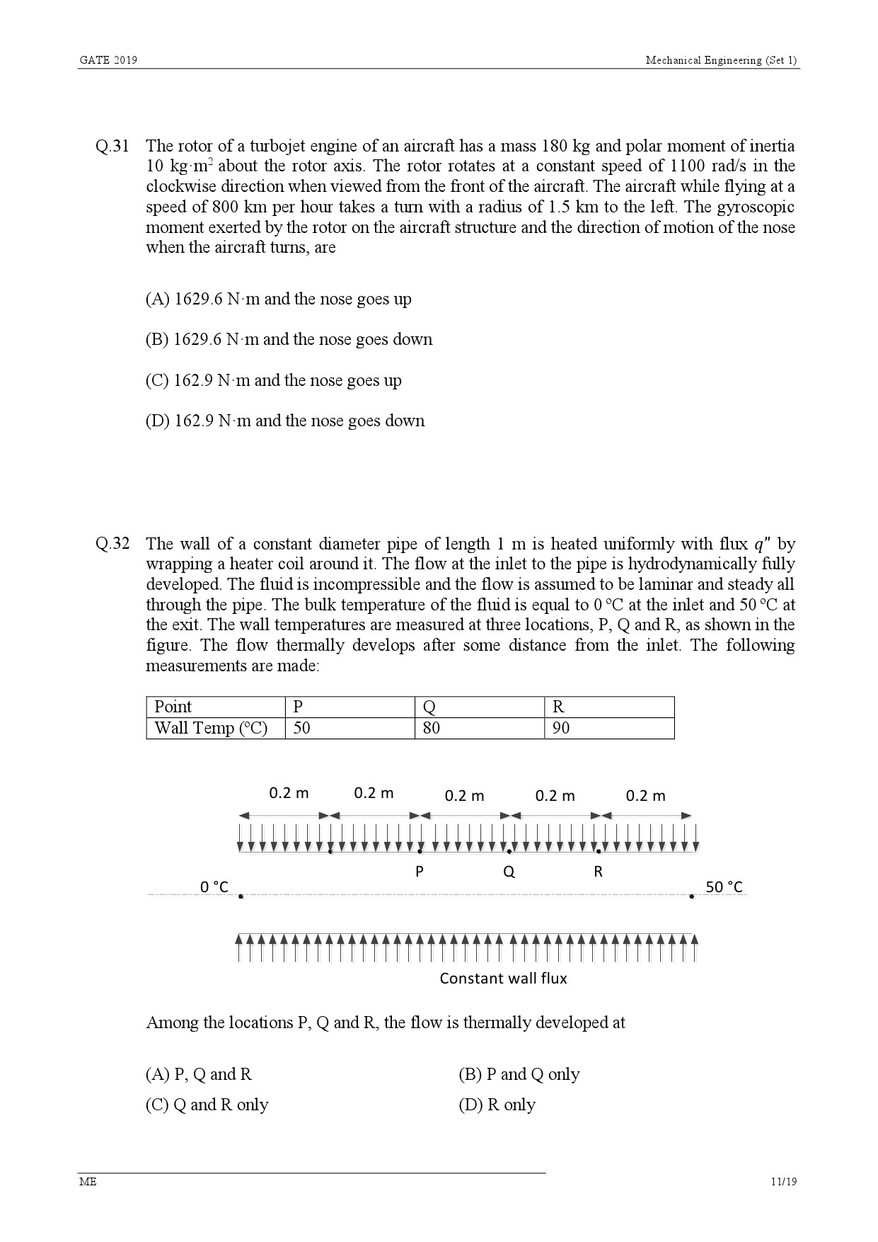 GATE Exam Question Paper 2019 Mechanical Engineering Set 1 14