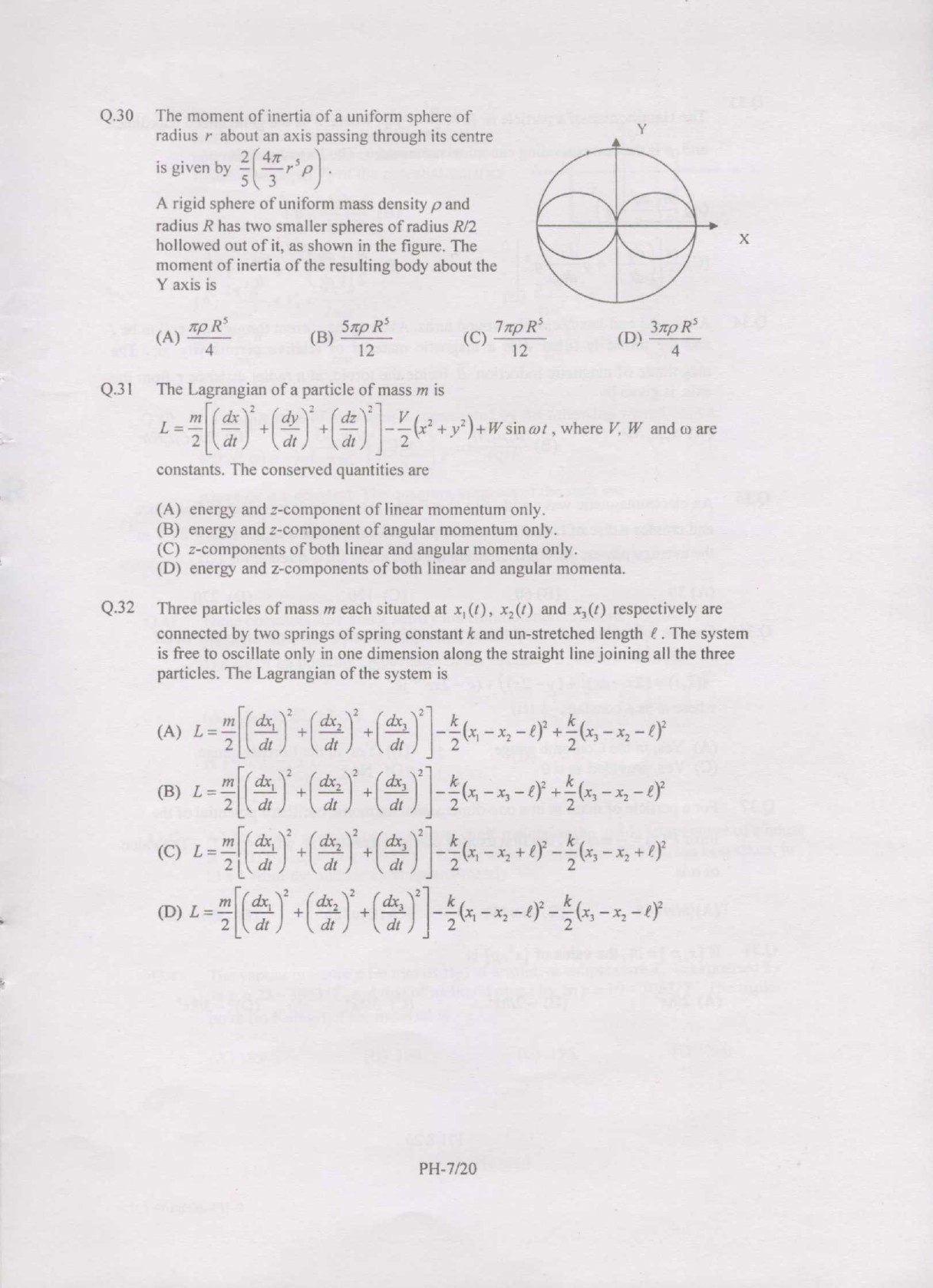 GATE Exam Question Paper 2007 Physics 7