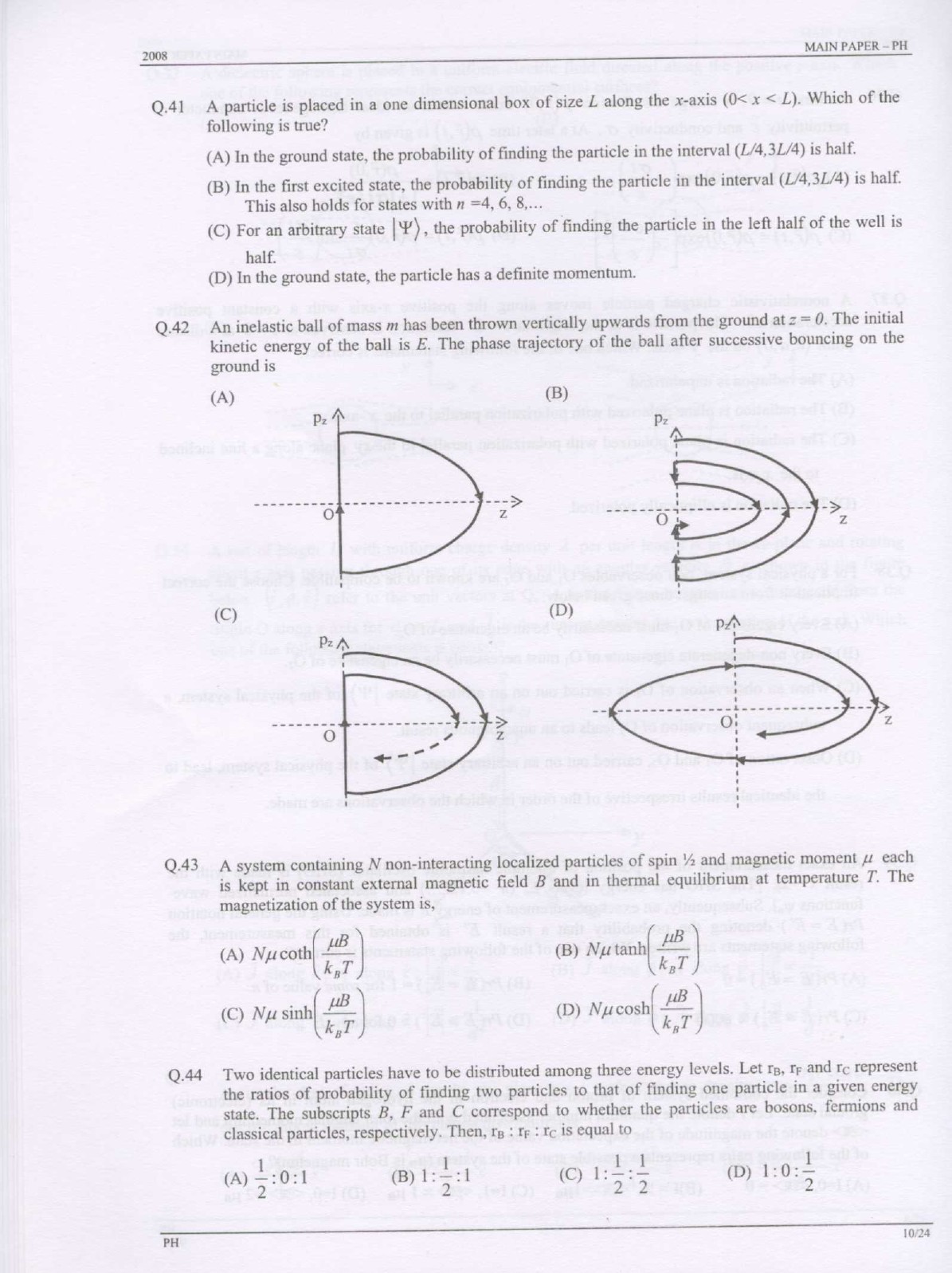 GATE Exam Question Paper 2008 Physics 10