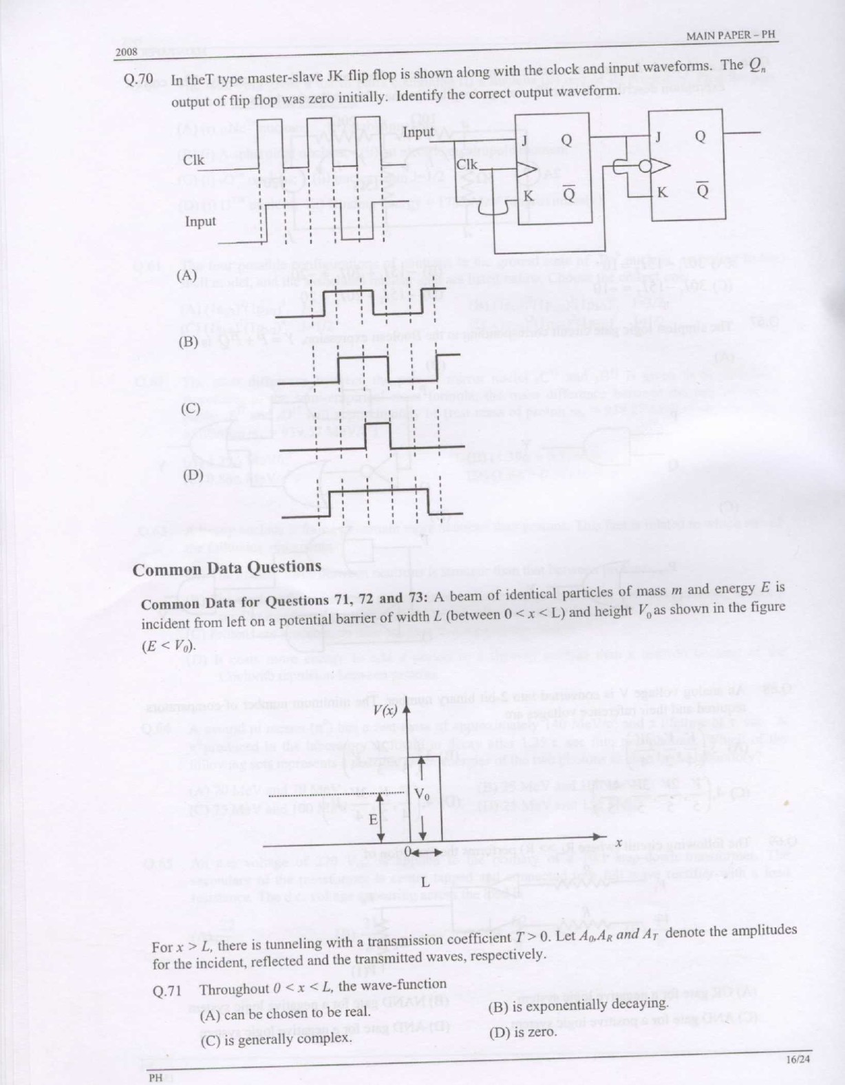 GATE Exam Question Paper 2008 Physics 16