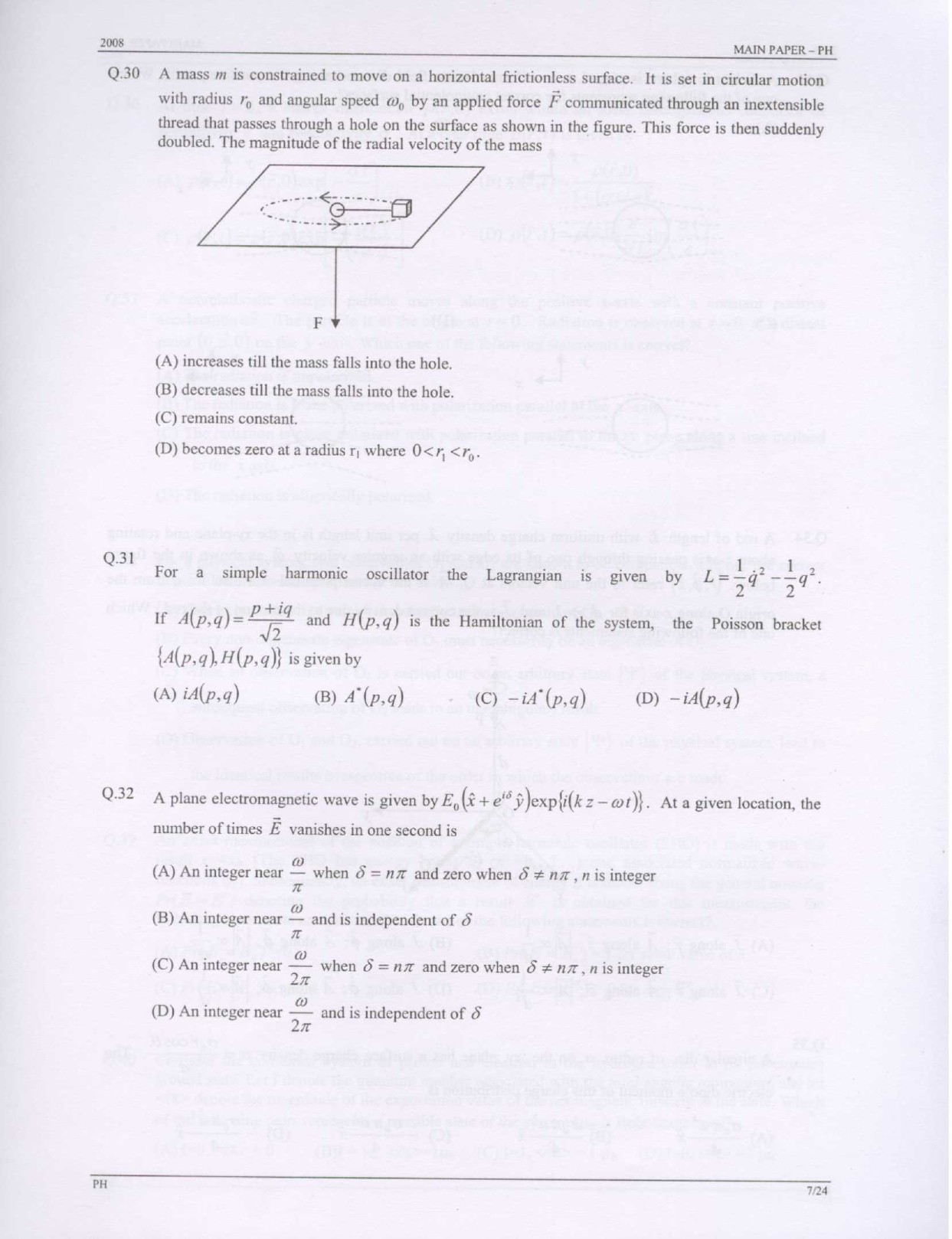 GATE Exam Question Paper 2008 Physics 7