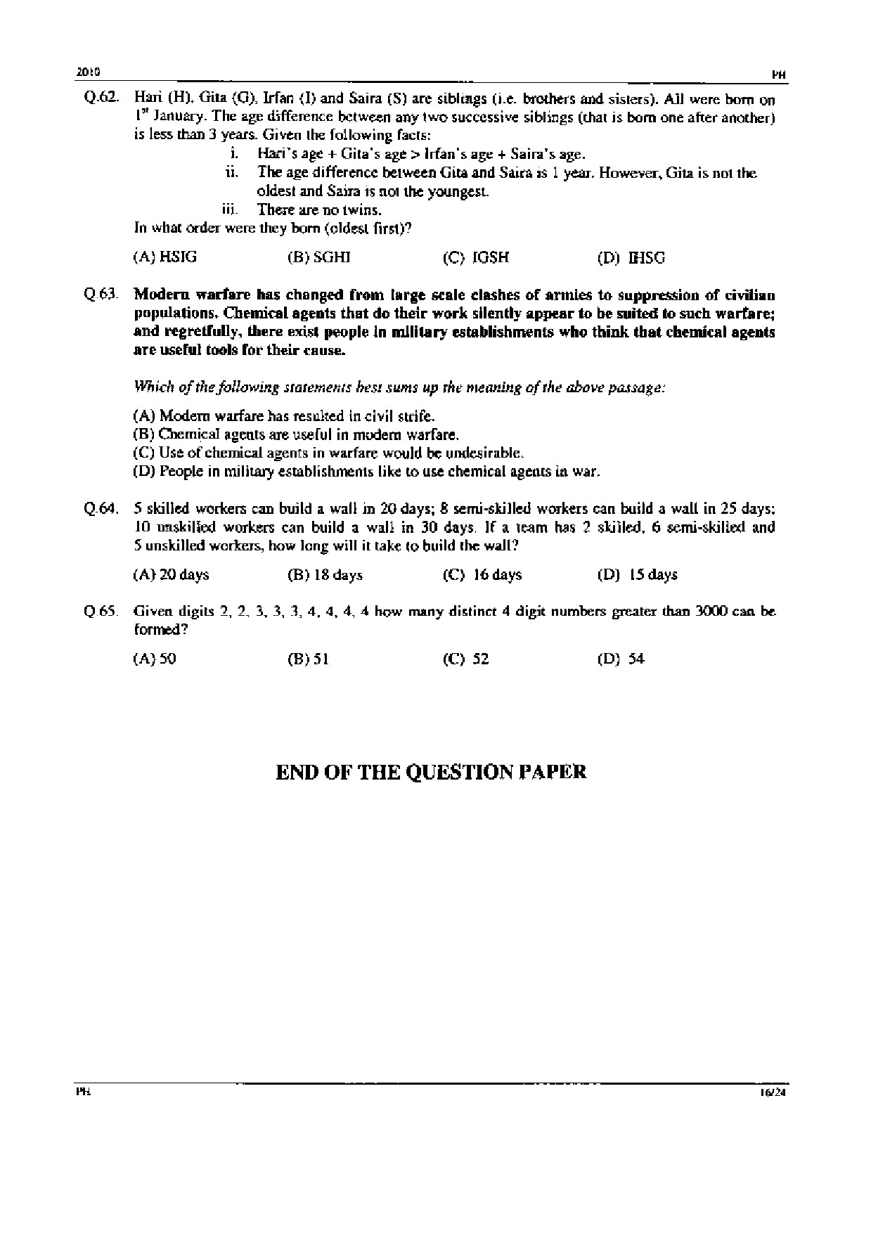 GATE Exam Question Paper 2010 Physics 16