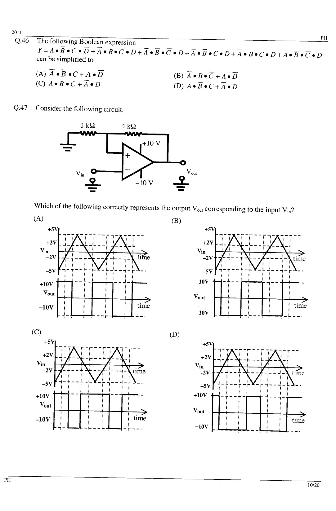 GATE Exam Question Paper 2011 Physics 10