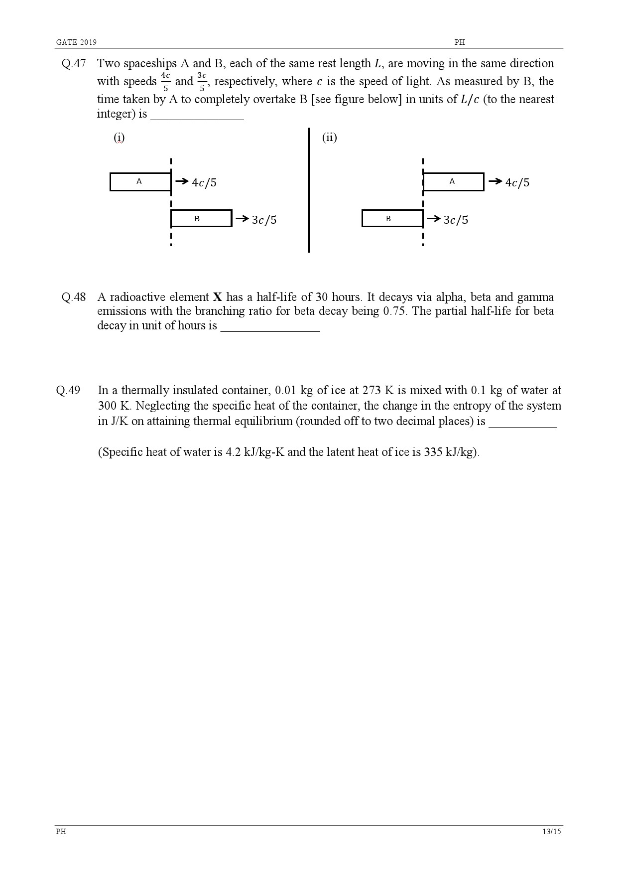 GATE Exam Question Paper 2019 Physics 16