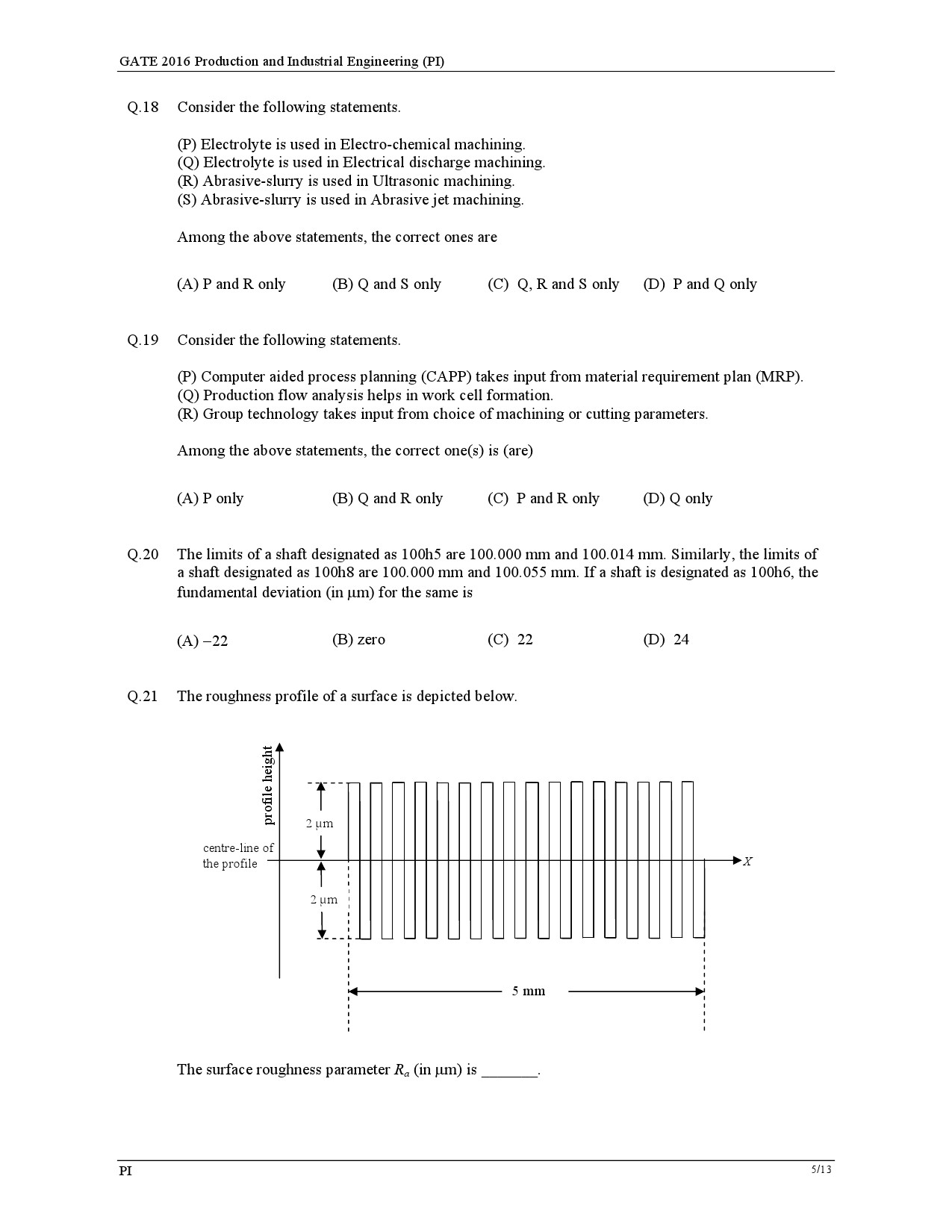 GATE Exam Question Paper 2016 Production and Industrial Engineering 8