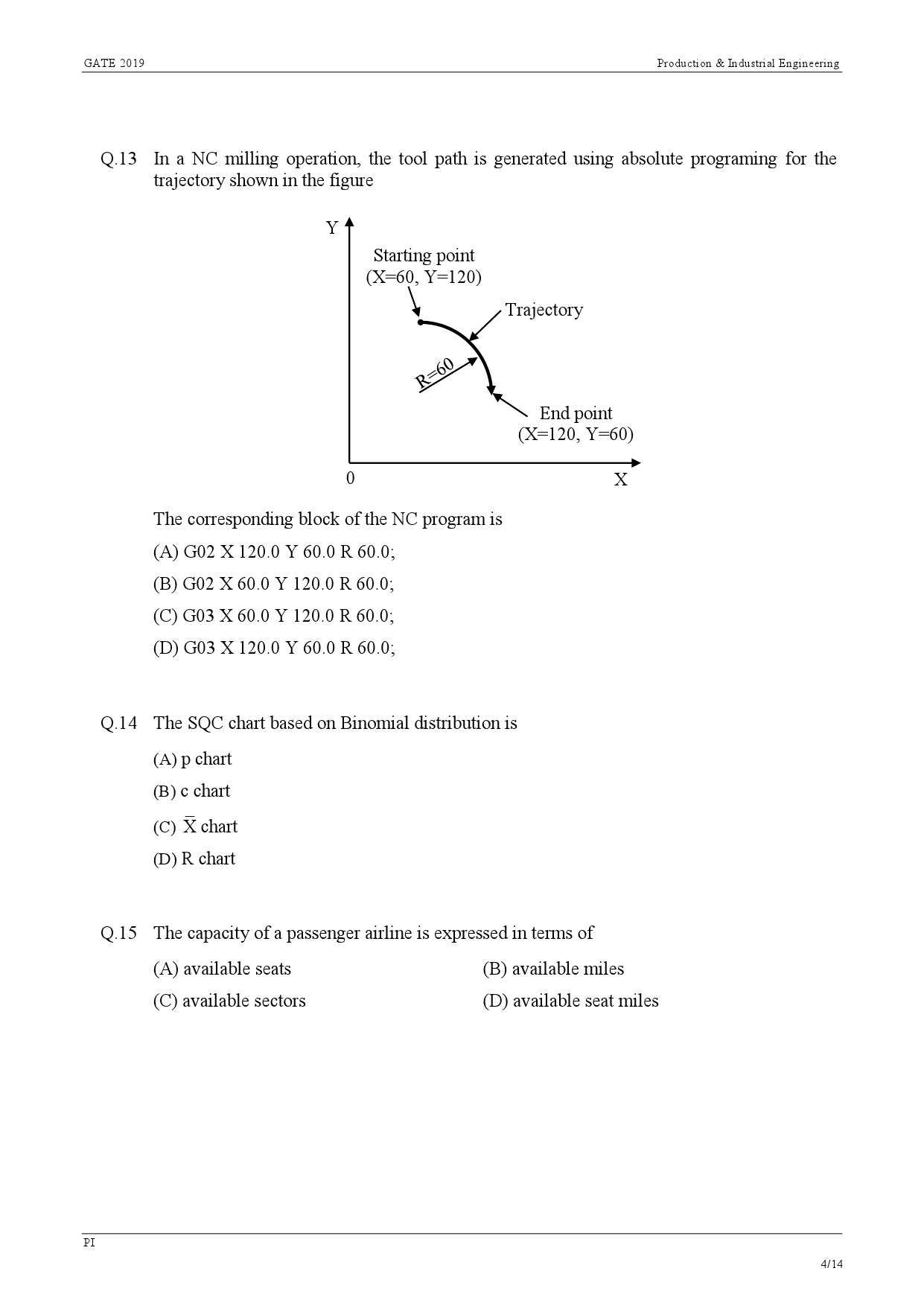 GATE Exam Question Paper 2019 Production and Industrial Engineering 7