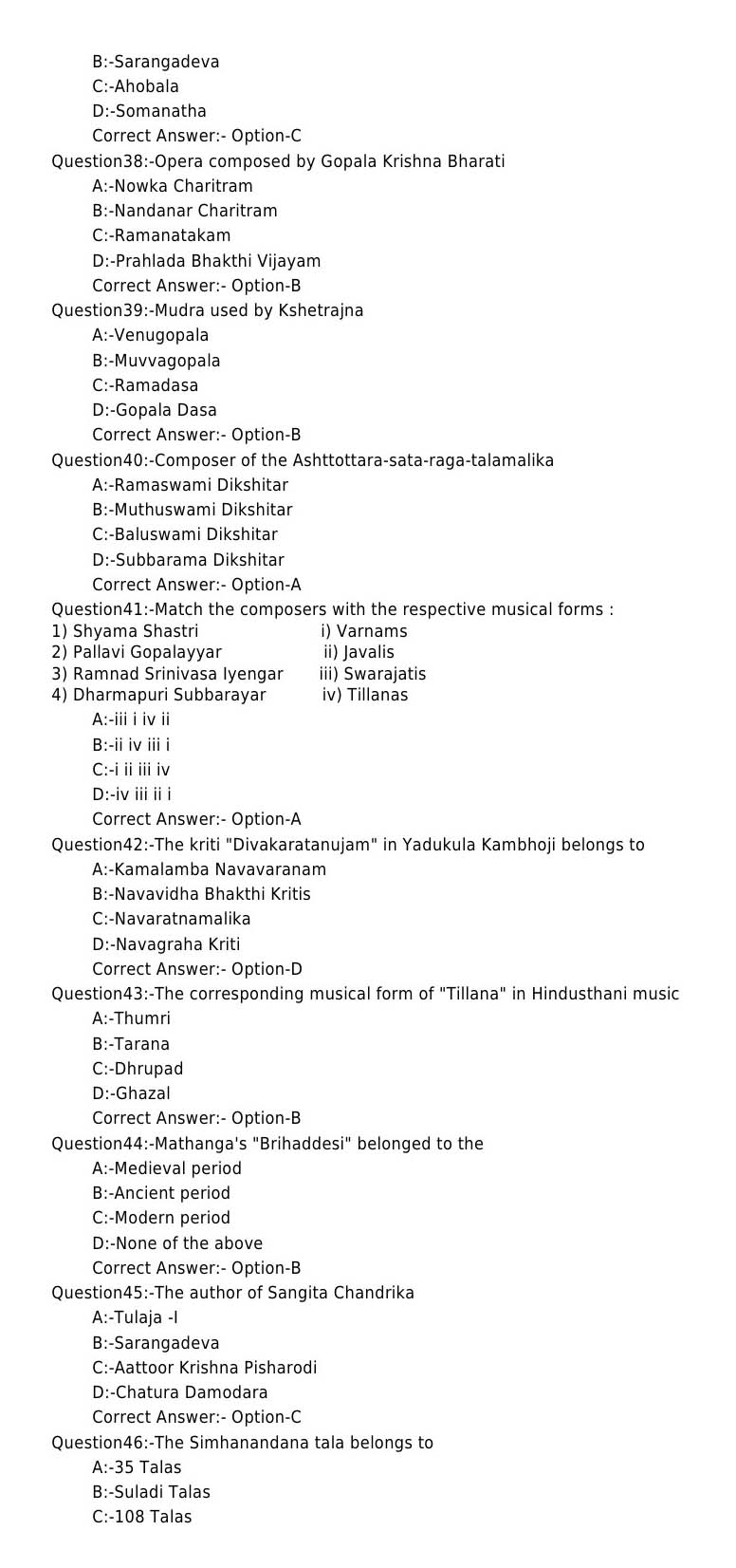KPSC High School Music Teacher Exam 2017 Code 352017OL 5