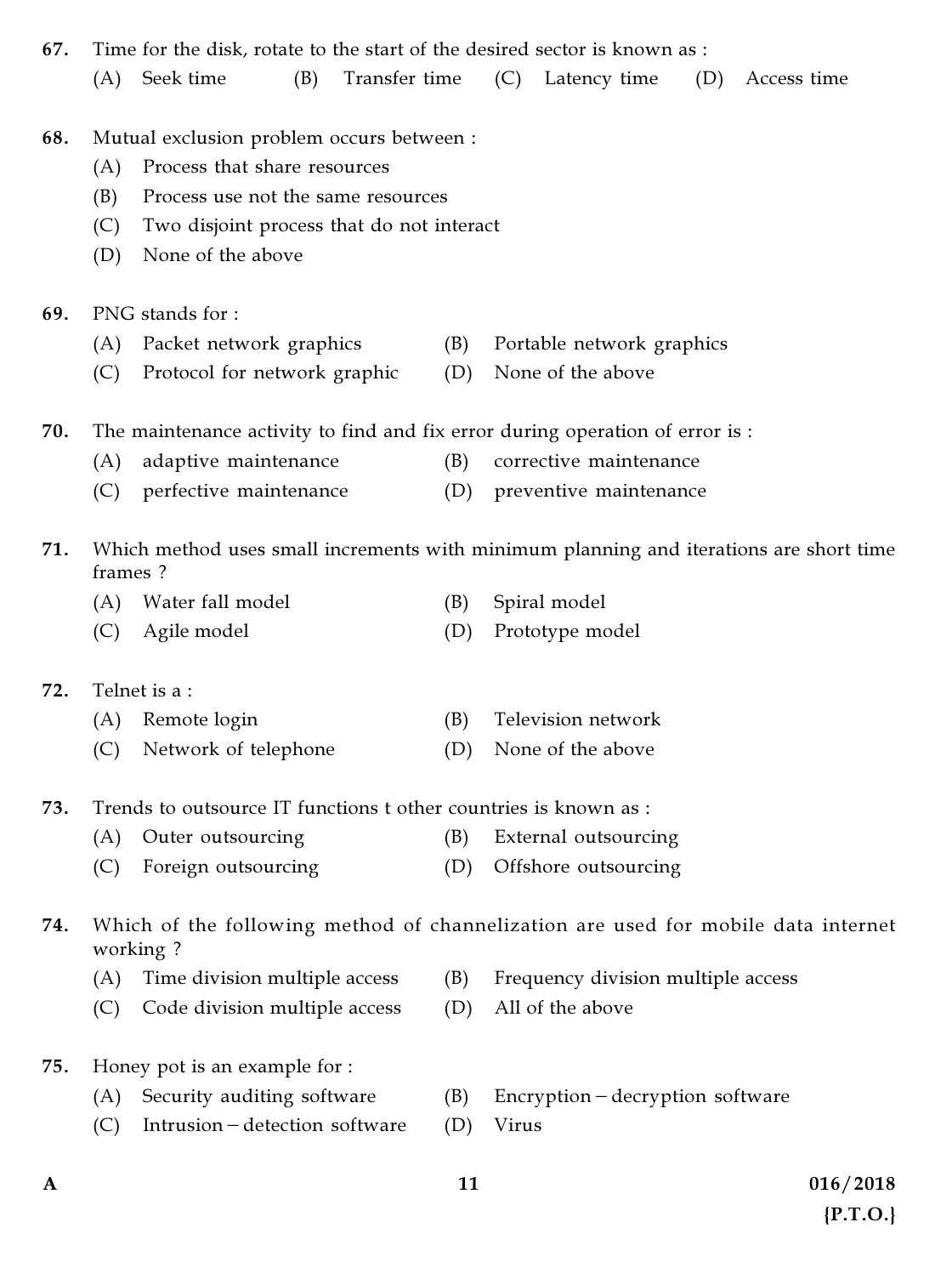 KPSC Higher Secondary School Teacher Exam Question 0162018 10