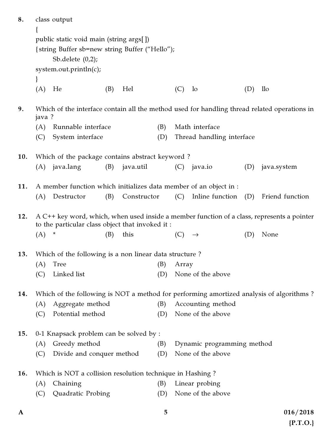 KPSC Higher Secondary School Teacher Exam Question 0162018 4
