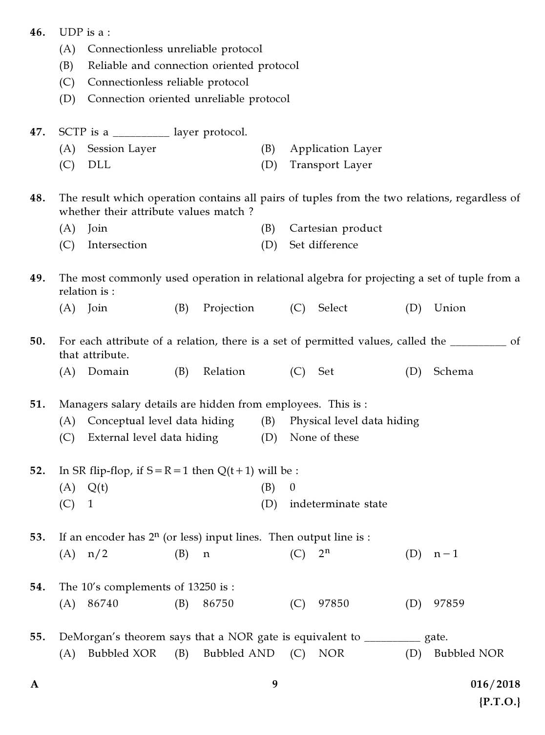 KPSC Higher Secondary School Teacher Exam Question 0162018 8