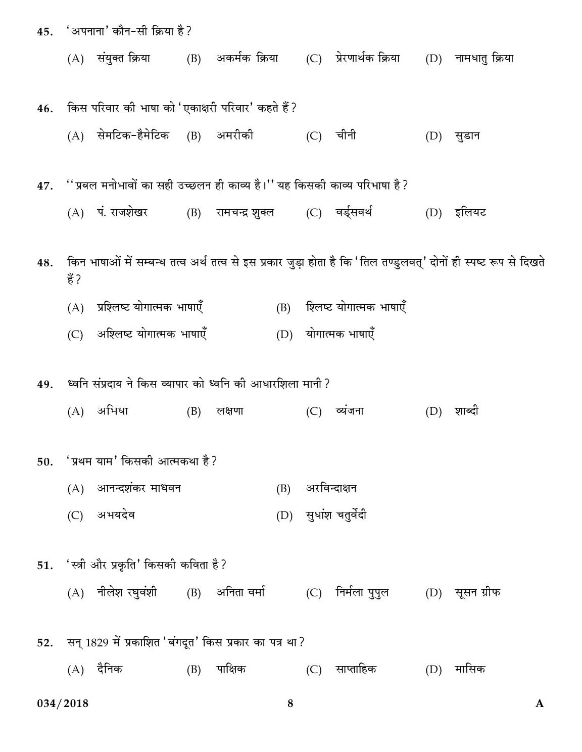 KPSC Higher Secondary School Teacher Exam Question 0342018 7