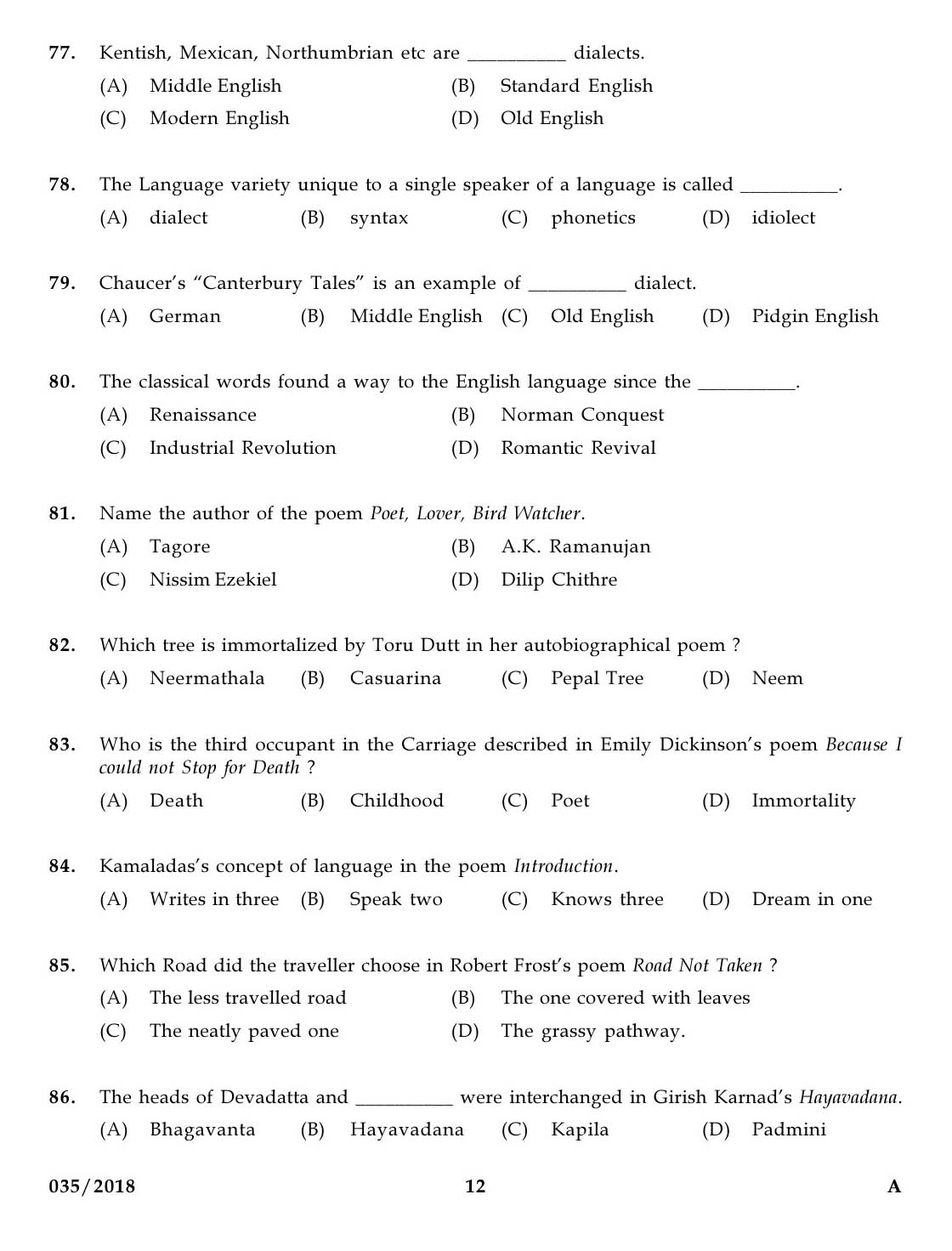 KPSC Higher Secondary School Teacher Exam Question 0352018 11