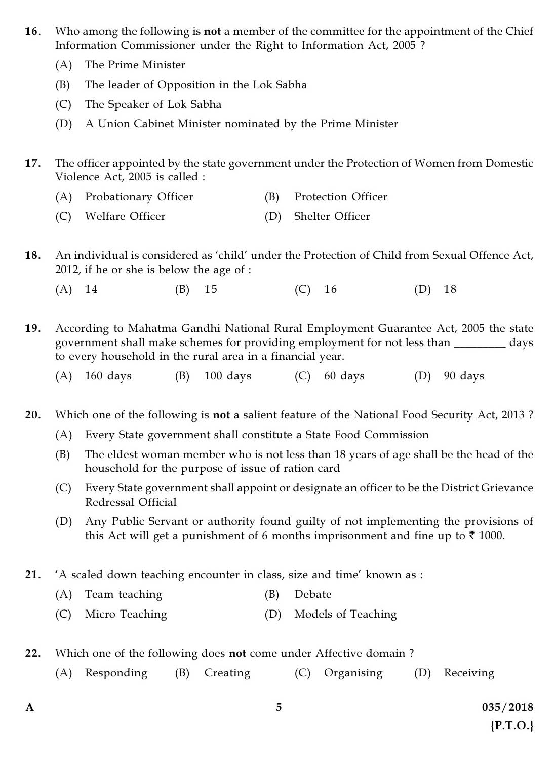KPSC Higher Secondary School Teacher Exam Question 0352018 4
