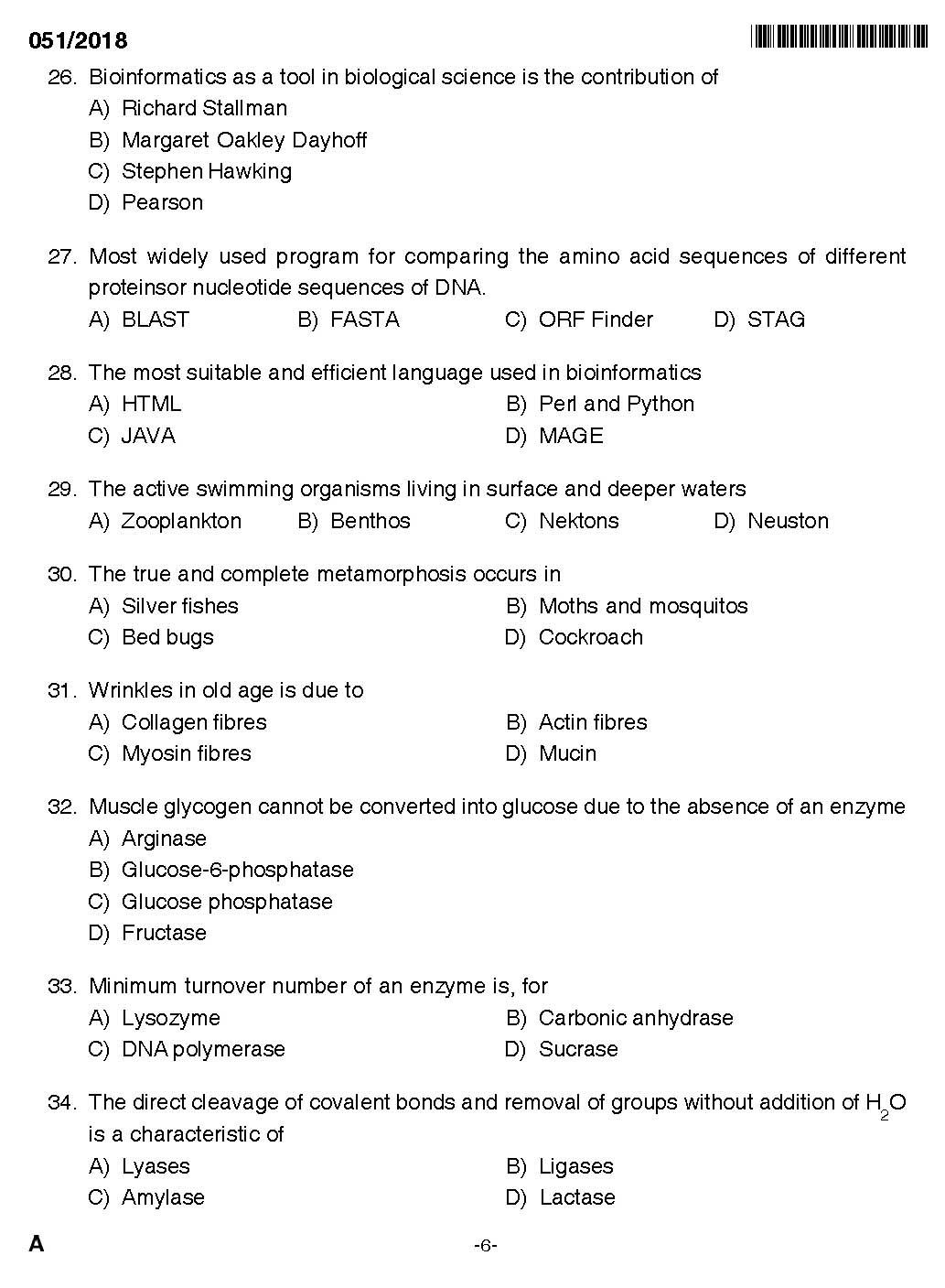 KPSC Higher Secondary School Teacher Exam Question 0512018 4