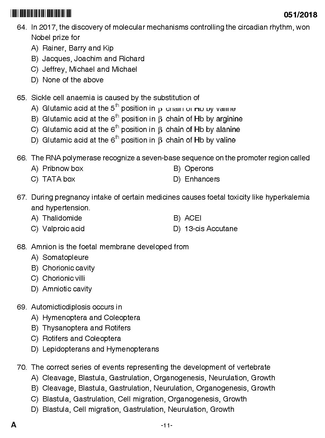 KPSC Higher Secondary School Teacher Exam Question 0512018 9