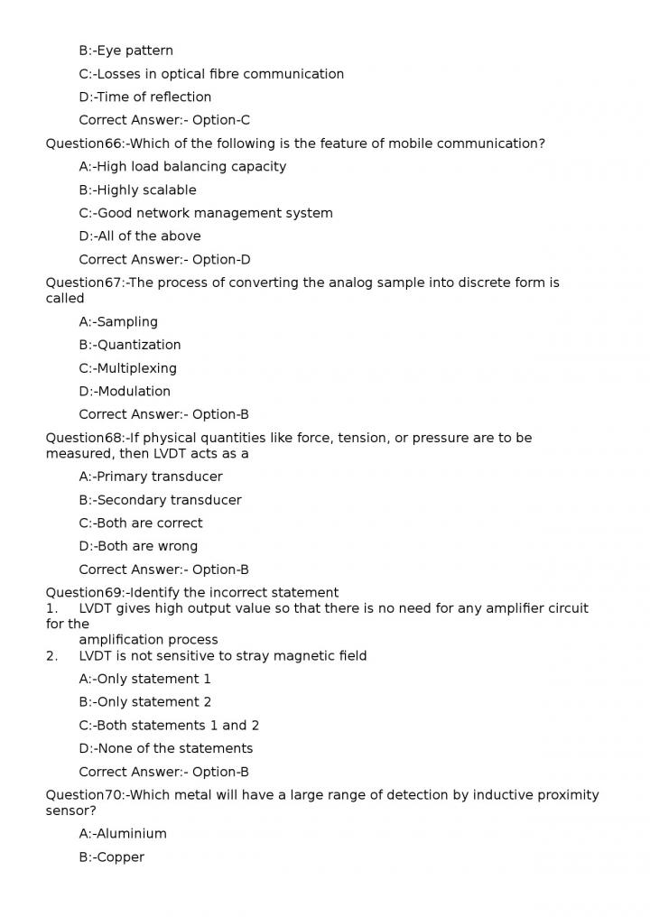 KPSC Junior Instructor Electronic Mechanic Exam 2023 Code 812023OL 13