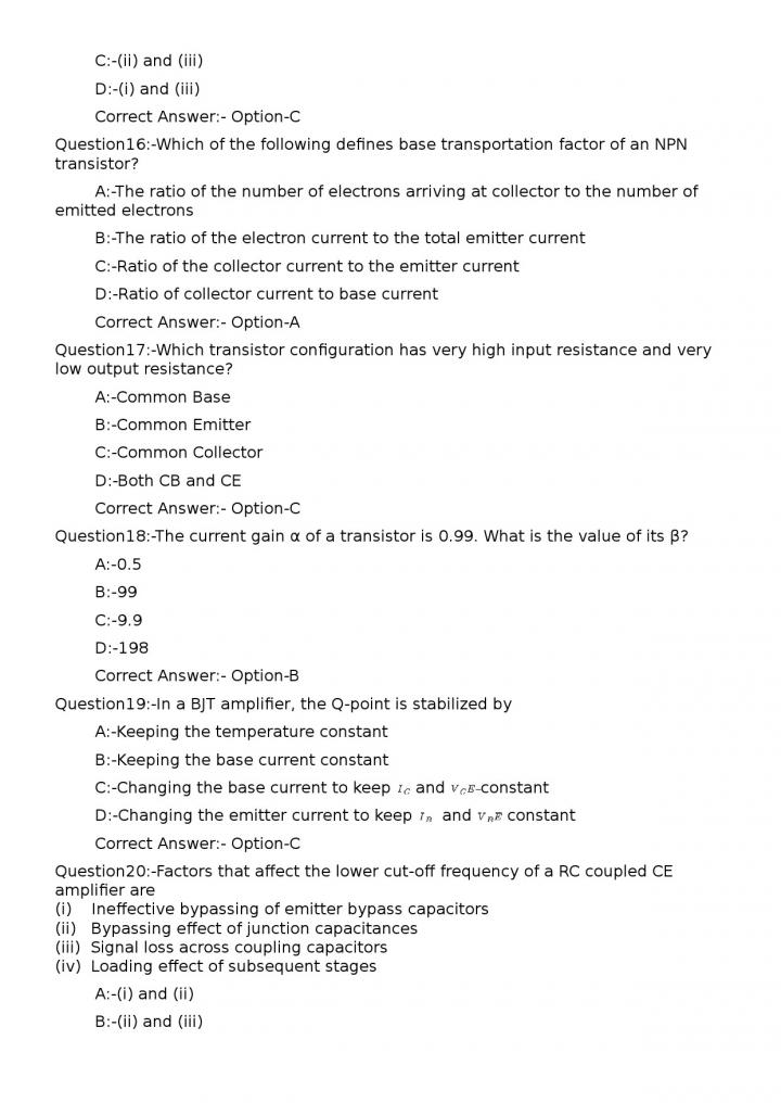 KPSC Junior Instructor Electronic Mechanic Exam 2023 Code 812023OL 4