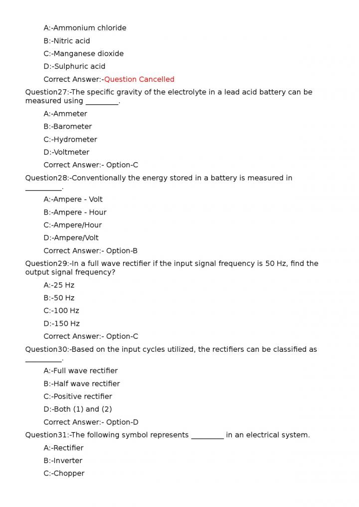 KPSC Junior Instructor Electronic Mechanic Exam 2023 Code 812023OL 6