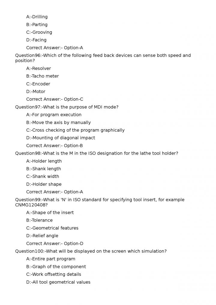 KPSC Junior Instructor Turner Exam 2023 Code 1592023OL 19