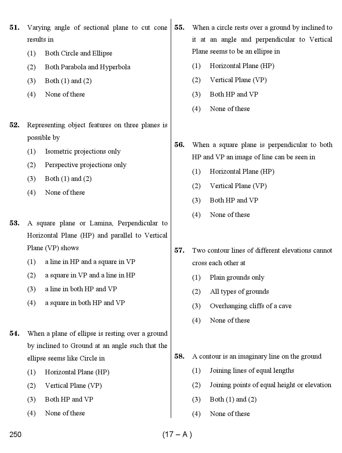 Karnataka PSC Draughtsman Exam Sample Question Paper 17