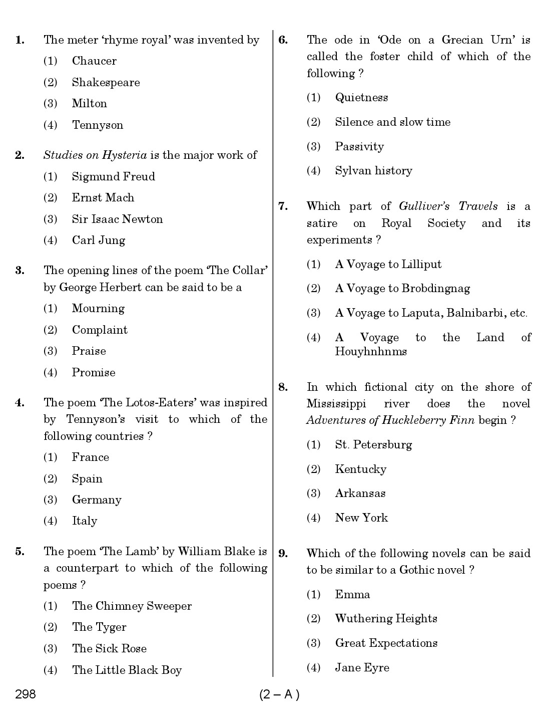 Karnataka PSC English Teachers Exam Sample Question Paper 2018 2