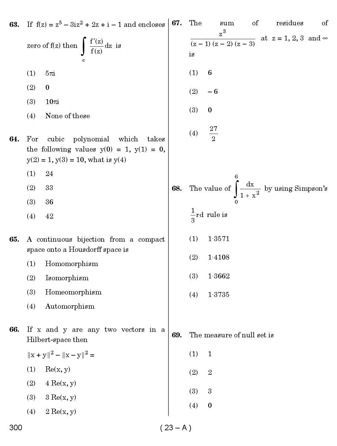 Karnataka PSC Mathematics Teacher Exam Sample Question Paper 2018 23