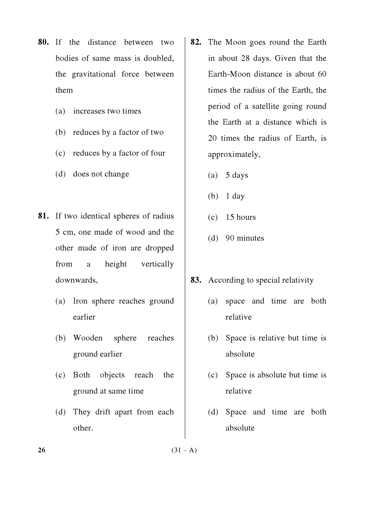 Karnataka PSC Mathematics Teacher Exam Sample Question Paper Subject code 26 31