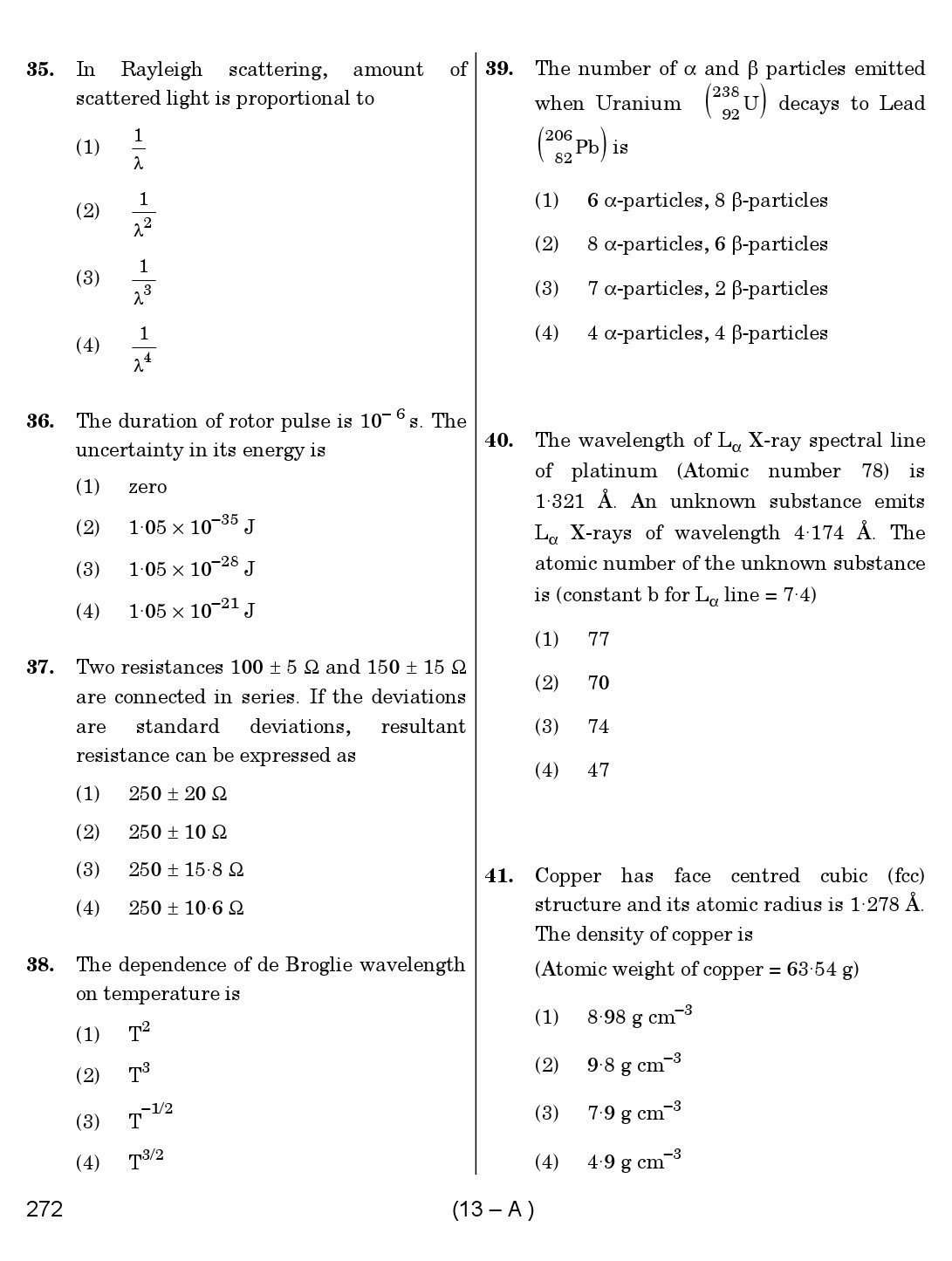 Karnataka PSC Mathematics Teacher Exam Sample Question Paper Subject code 272 13