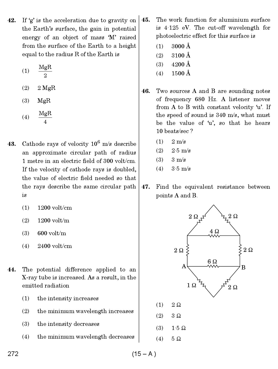Karnataka PSC Mathematics Teacher Exam Sample Question Paper Subject code 272 15