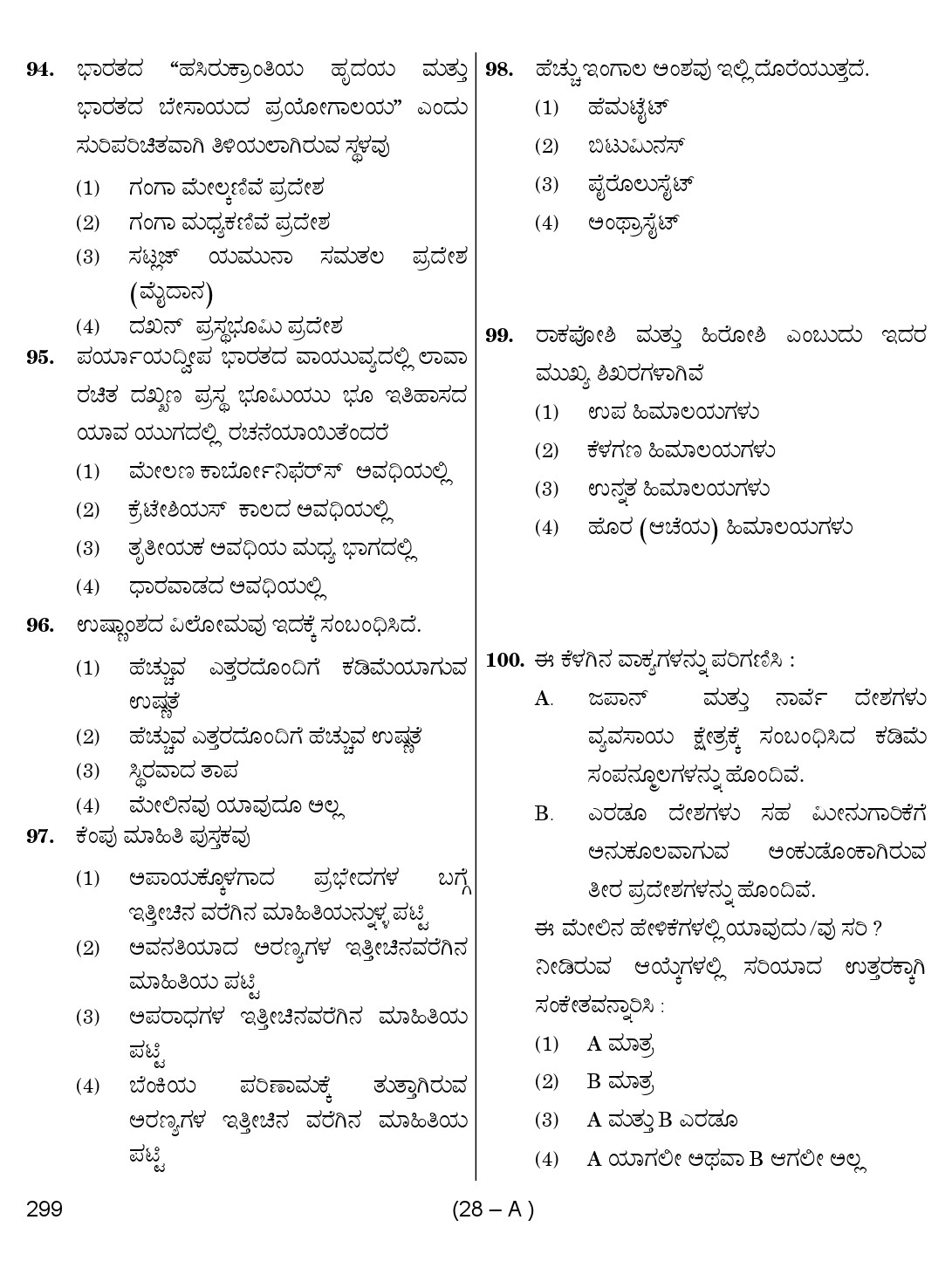 Karnataka PSC Social Science Teacher Exam Sample Question Paper 2018 28