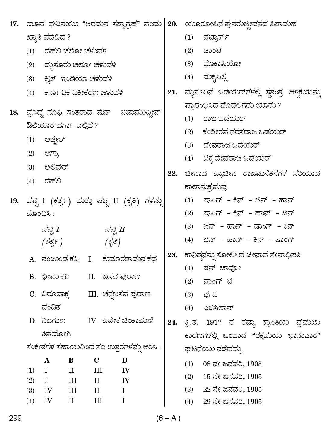 Karnataka PSC Social Science Teacher Exam Sample Question Paper 2018 6