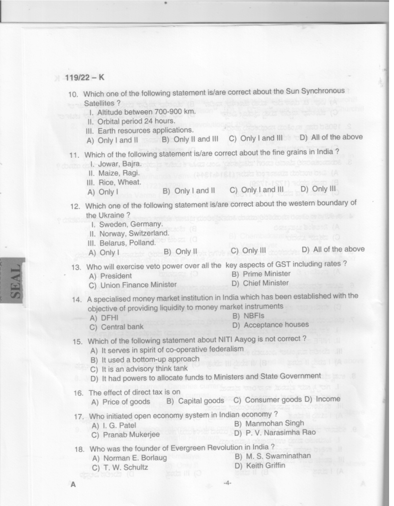 KPSC Assistant Jailor Grade I Kannada Exam 2022 Code 1192022 5