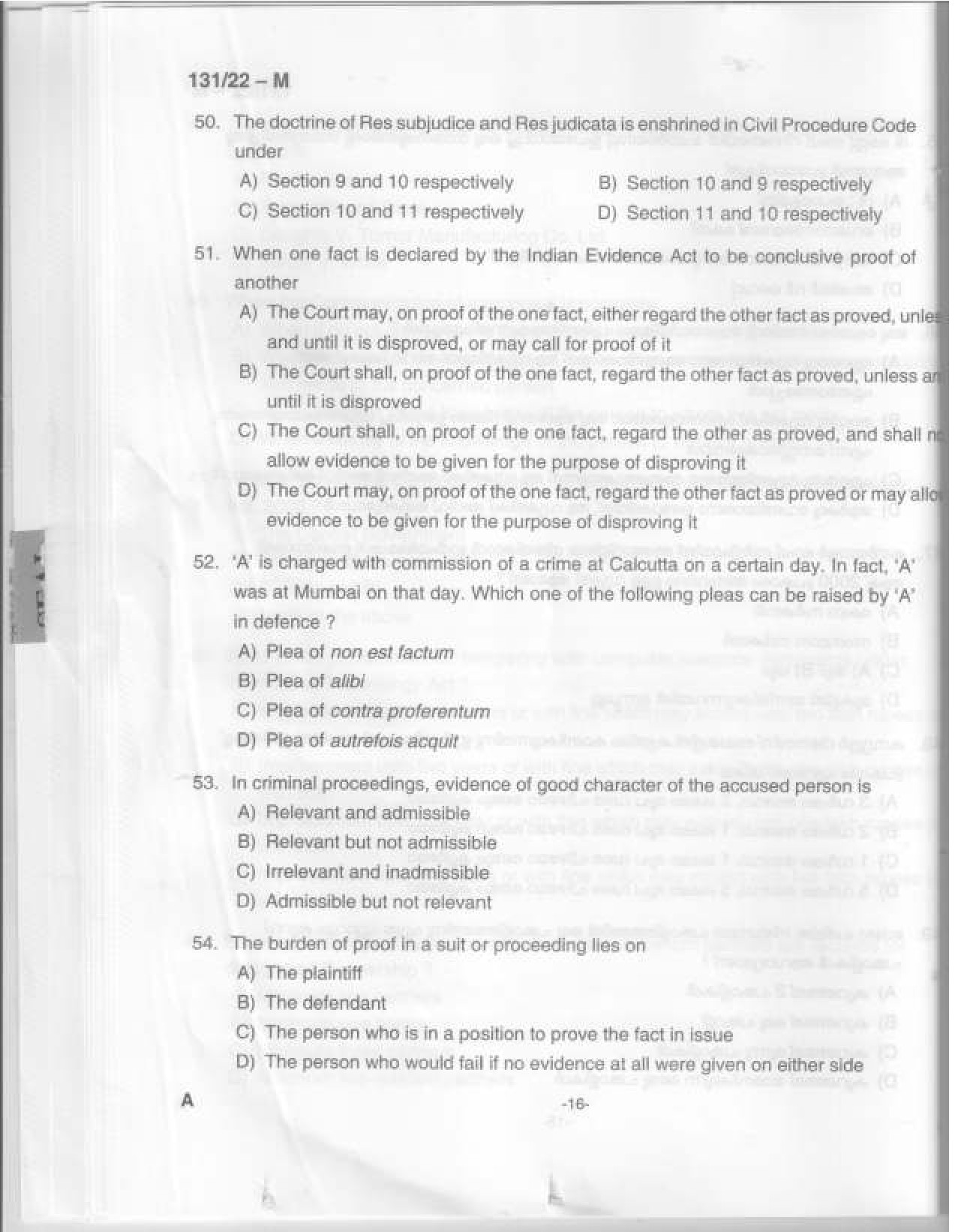KPSC Assistant Degree Level Main Examination Malayalam 2022 Code 1312022 17