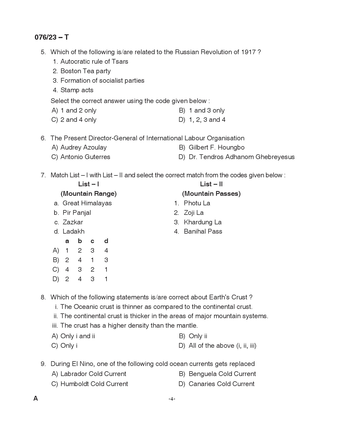 KPSC Assistant Grade II Tamil Exam 2023 Code 0762023 T 4