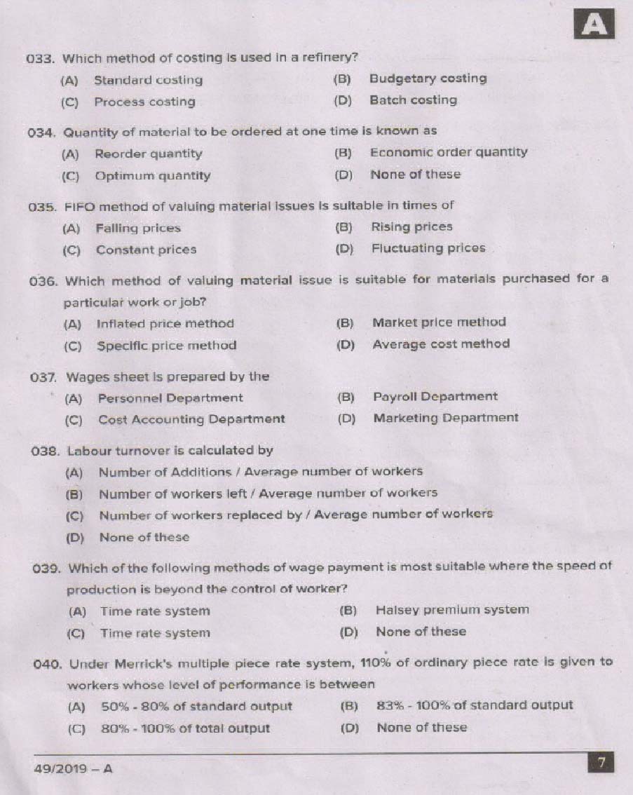 KPSC Assistant Kerala Financial Corporation Exam 2019 Code 492019 6