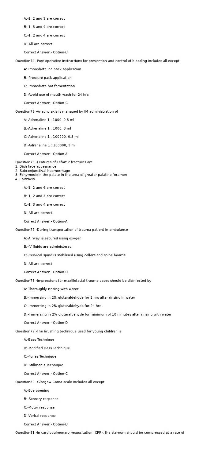 KPSC Chair Side Assistant Exam 2022 Code 762022OL 10