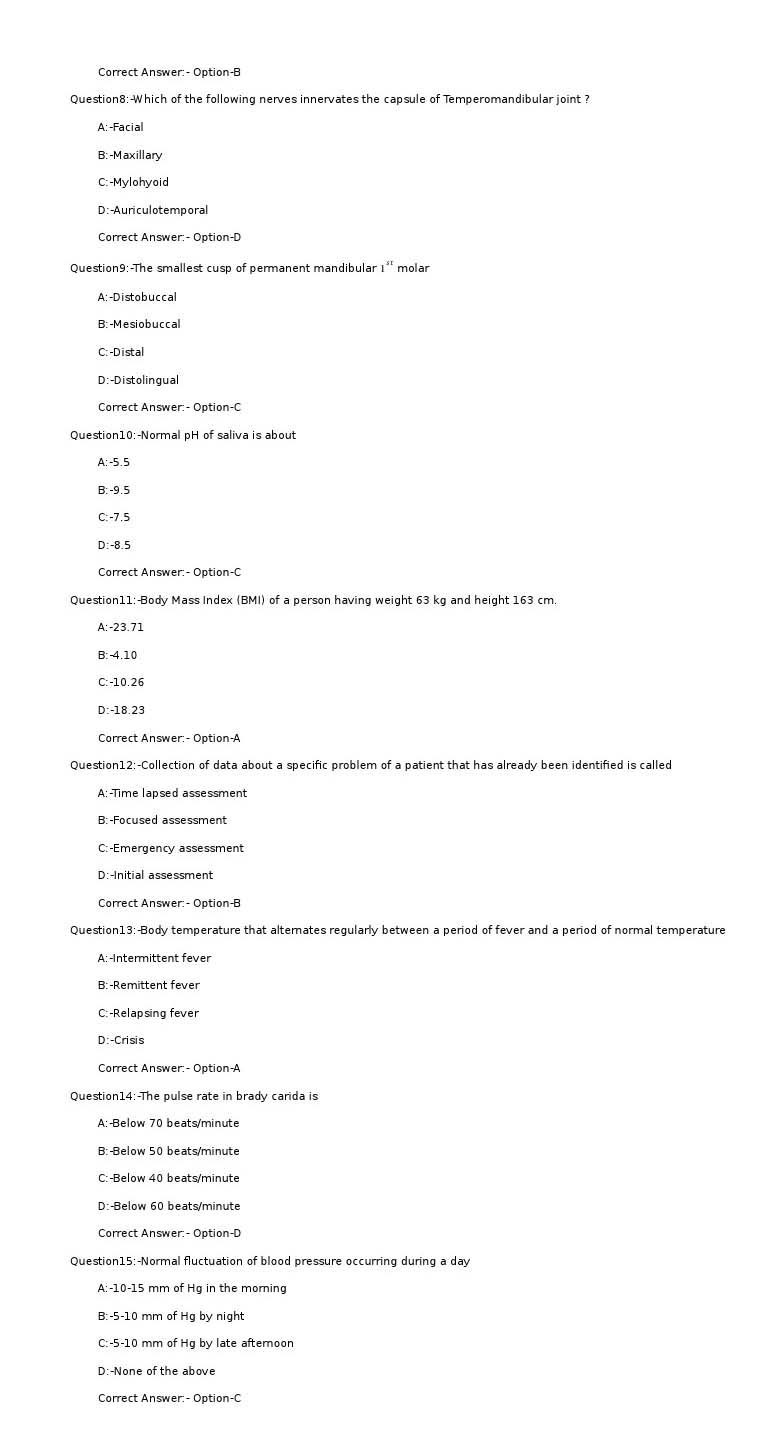 KPSC Chair Side Assistant Exam 2022 Code 762022OL 2