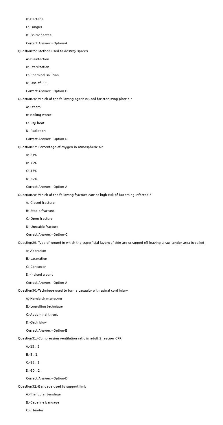 KPSC Chair Side Assistant Exam 2022 Code 762022OL 4