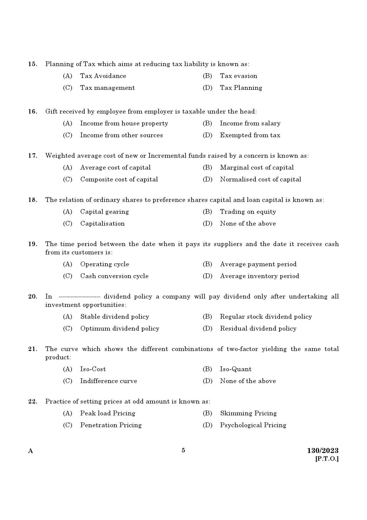 KPSC Office Assistant Exam 2023 Code 1302023 3