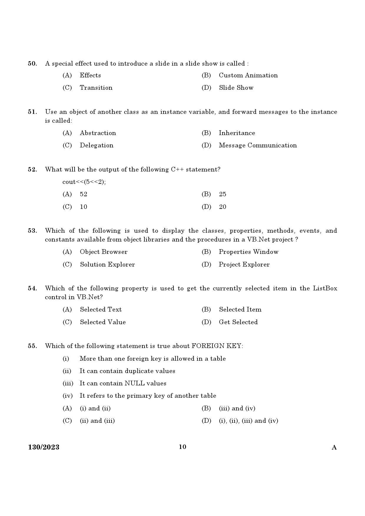 KPSC Office Assistant Exam 2023 Code 1302023 8