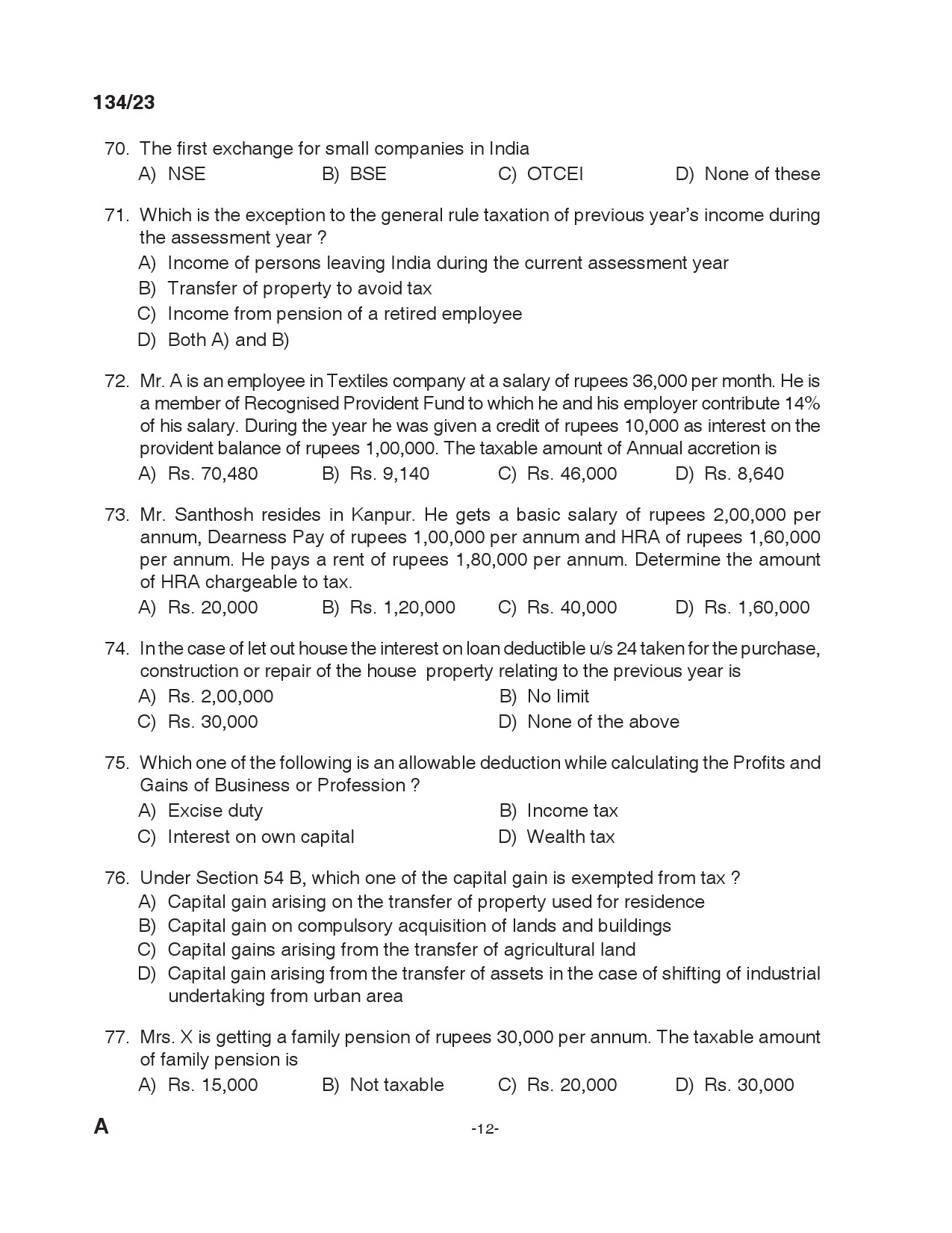 KPSC Office Assistant Grade II Exam 2023 Code 1342023 11