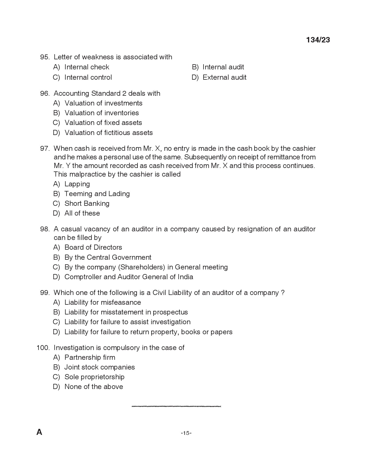 KPSC Office Assistant Grade II Exam 2023 Code 1342023 14