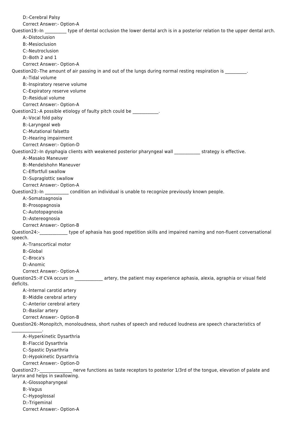 KPSC Audiologist and Speech Pathologist Exam 2019 Code 412019OL 3