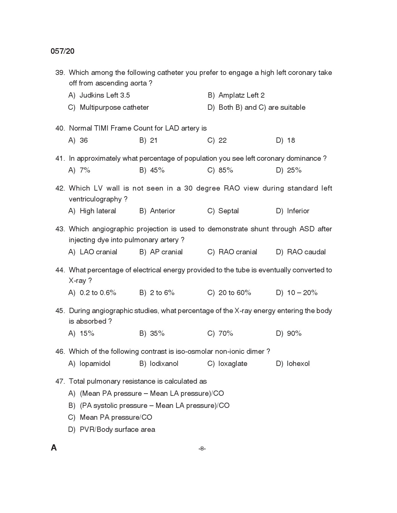 KPSC Cath Lab Technician Exam 2020 Code 0572020 7