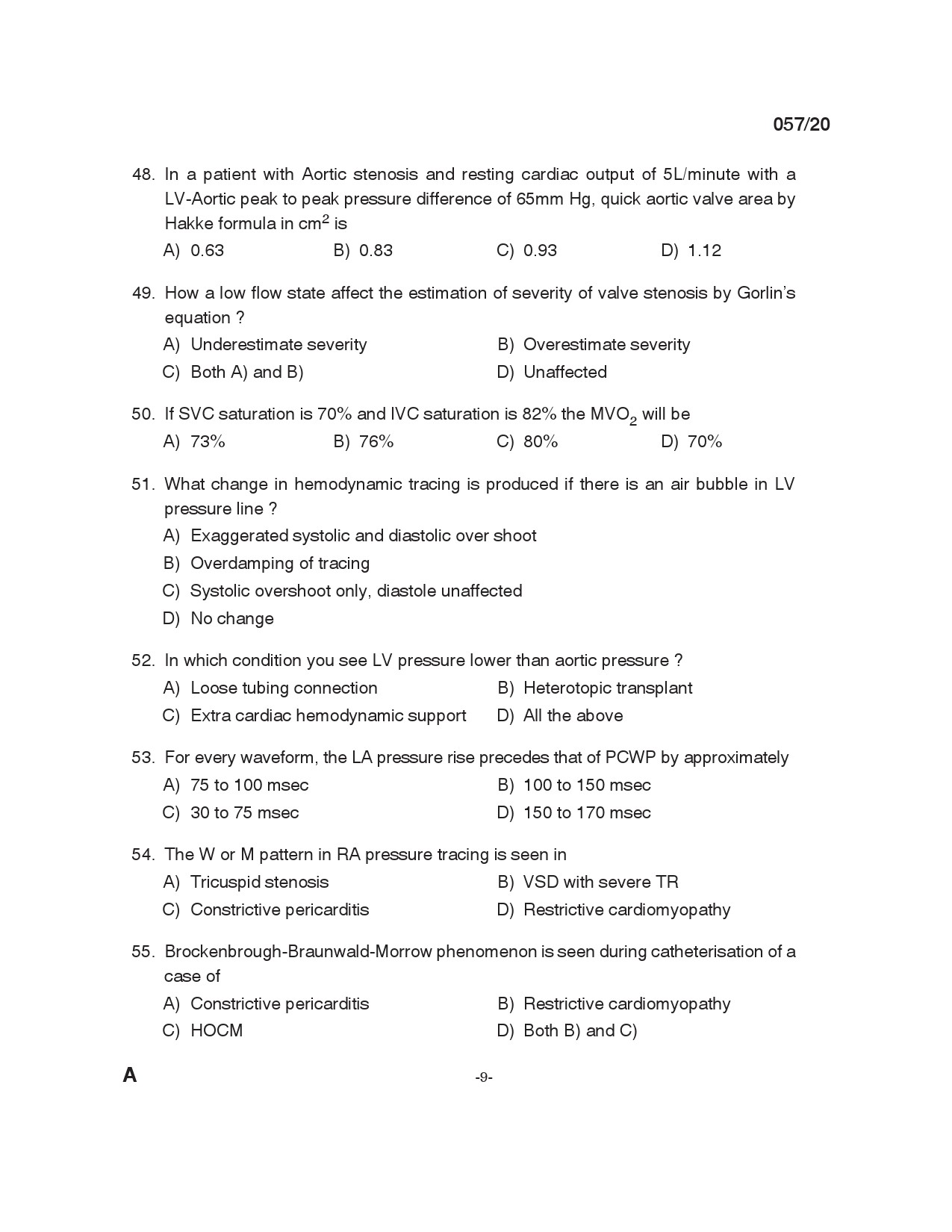 KPSC Cath Lab Technician Exam 2020 Code 0572020 8