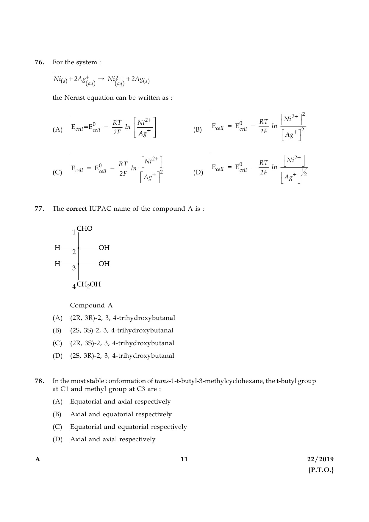 KPSC Chemical Assistant Ground Water Department Exam 2019 Code 0222019 10